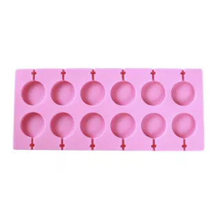 Moule à sucette ronde en silicone