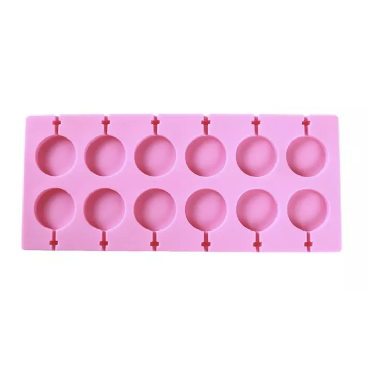 Moule à sucette ronde en silicone