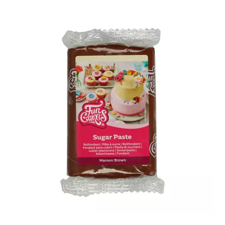 Pâte à sucre marron goût chocolat FunCakes