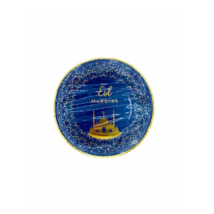 8 assiettes Eid Mubarak