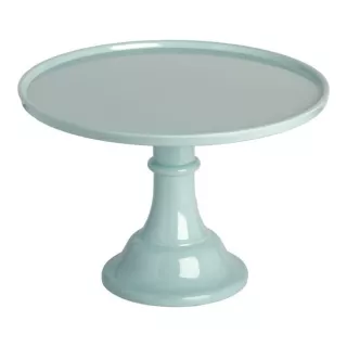Plateau à gâteaux sur pied bleu vintage