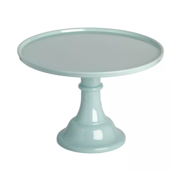 Plateau à gâteaux sur pied bleu vintage