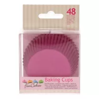 48 forminhas de cupcake rosa fúcsia