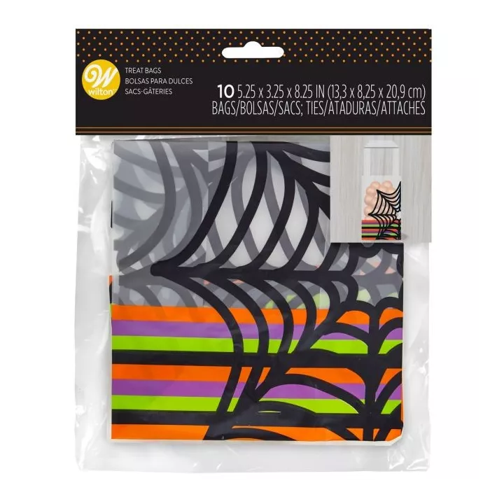 20 Sachets rayés toile halloween