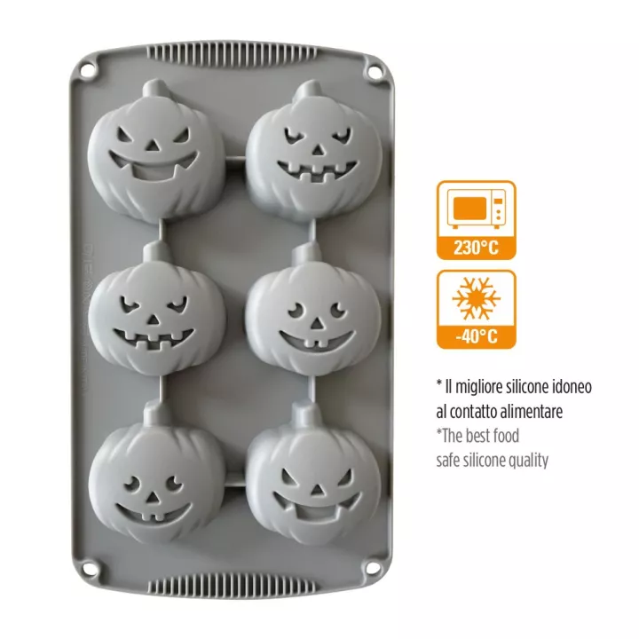 Moule en silicone 6 citrouilles Decora