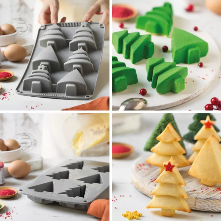 Moule en silicone sapins Decora