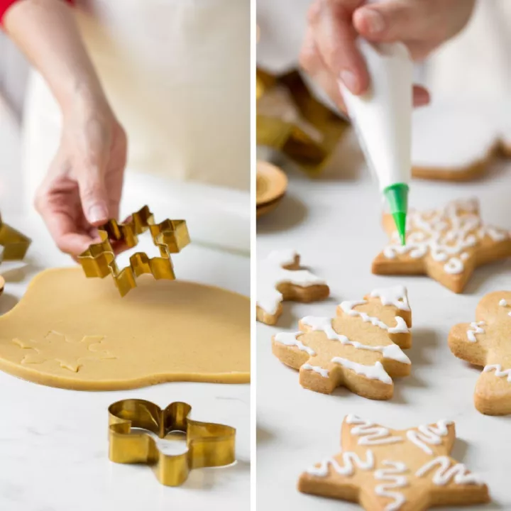 5 emporte-pièces métal Noël doré Décora
