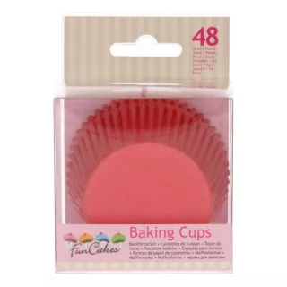 48 pirottini rossi per cupcake