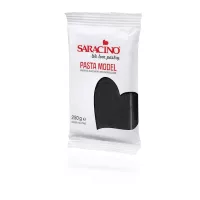 Massa de modelar Saracino 250g preta