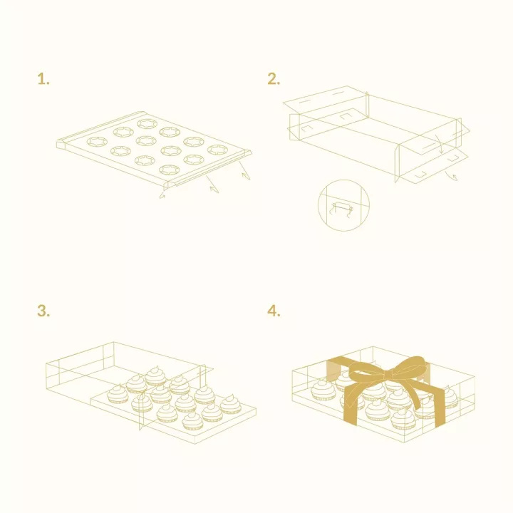 Boite Crystal pour 6 muffins et cup cakes