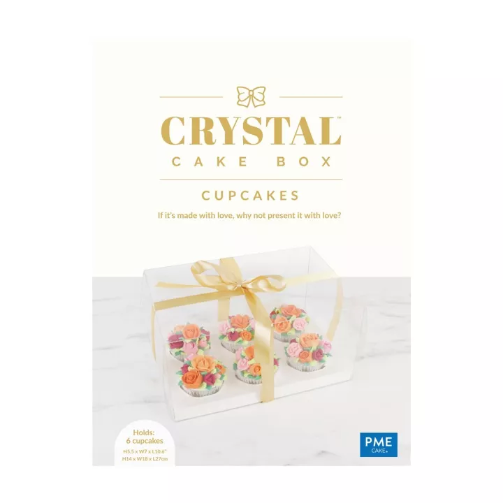 Kristallbox für 6 Muffins und Cupcakes