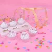 Scatola di cristallo per 6 muffin e cupcake