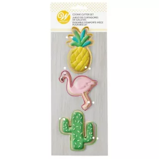 Emporte-pièces Flamant Rose, cactus et ananas