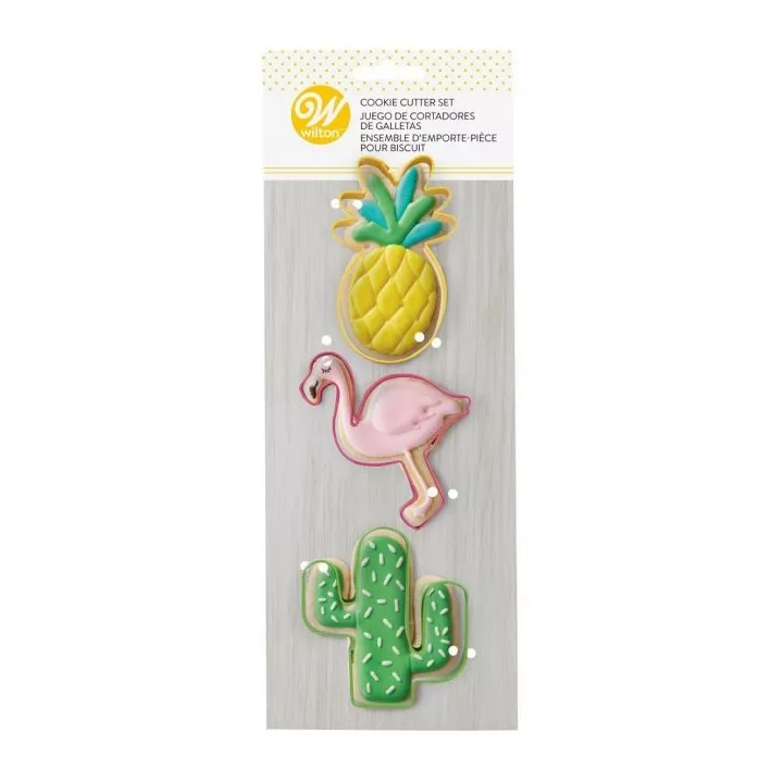 Emporte-pièces Flamant Rose, cactus et ananas