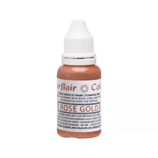 Roségoldene, lebensmittelechte Metallic-Farbe, E171-frei