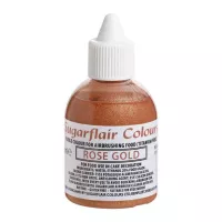 Corante metálico ouro rosa para aerógrafo Sugarflair