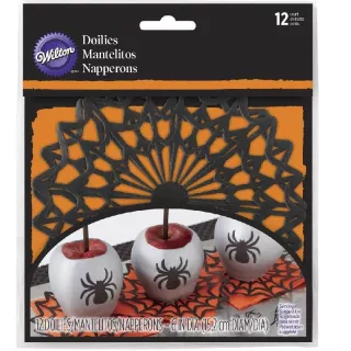 12 napperons toiles d'araignée