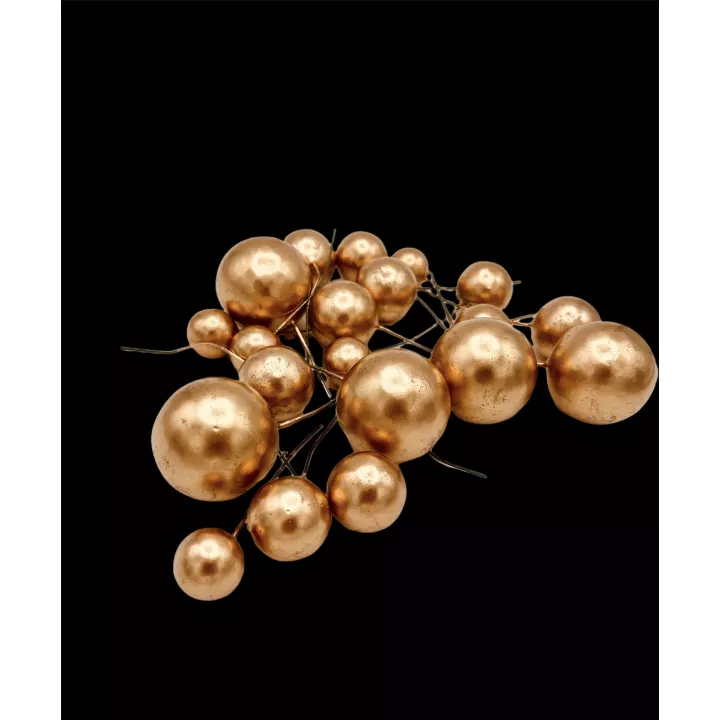 20 boules décoratives dorées