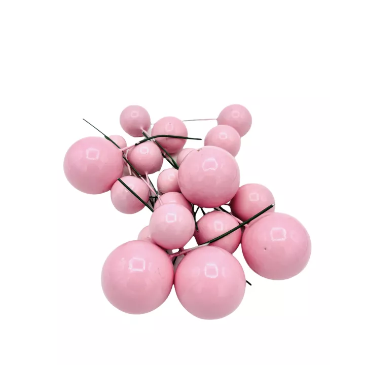 20 pink decorative balls