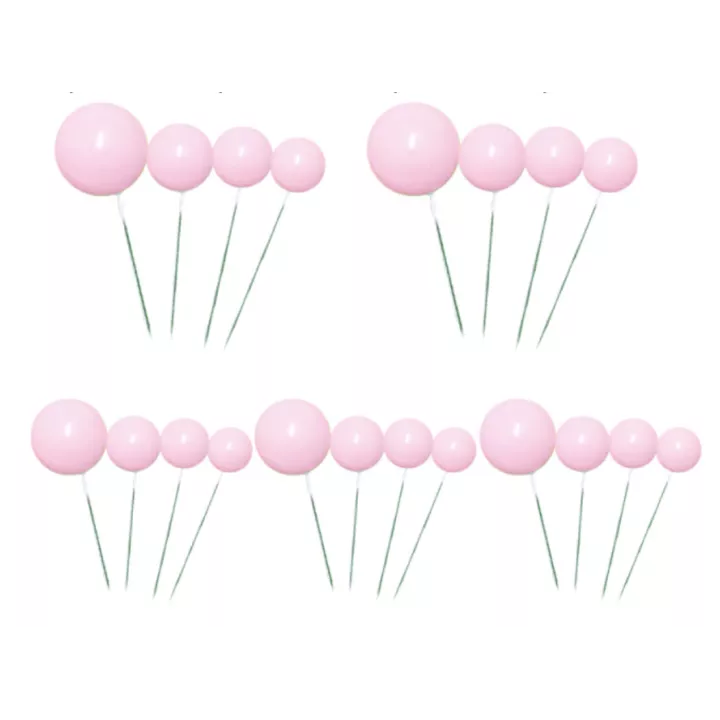 20 pink decorative balls