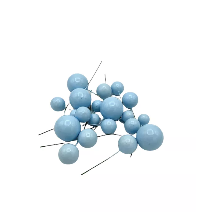 20 blue decorative balls