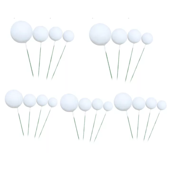 20 boules décoratives blanches