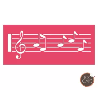 Pochoir musique portée