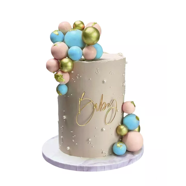20 blue decorative balls
