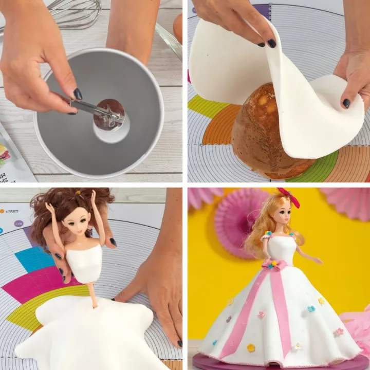 Poupée Décoration Gâteau Blonde