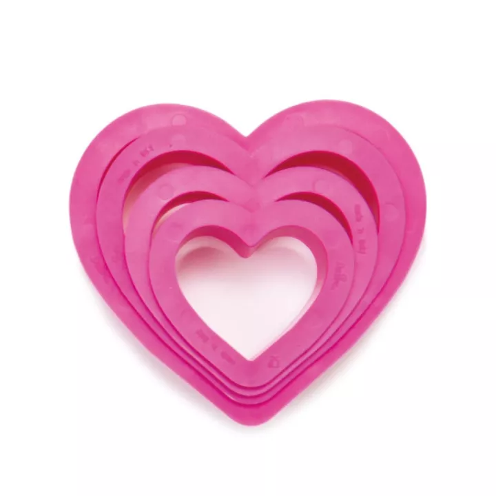 Set de 4 découpoirs coeur