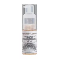 Hellgoldenes Glitzerspray