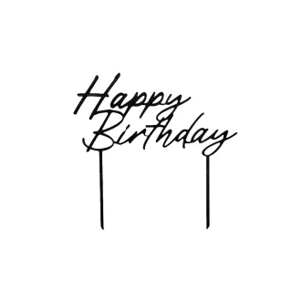 Topper Happy Birthday noir - TopCake