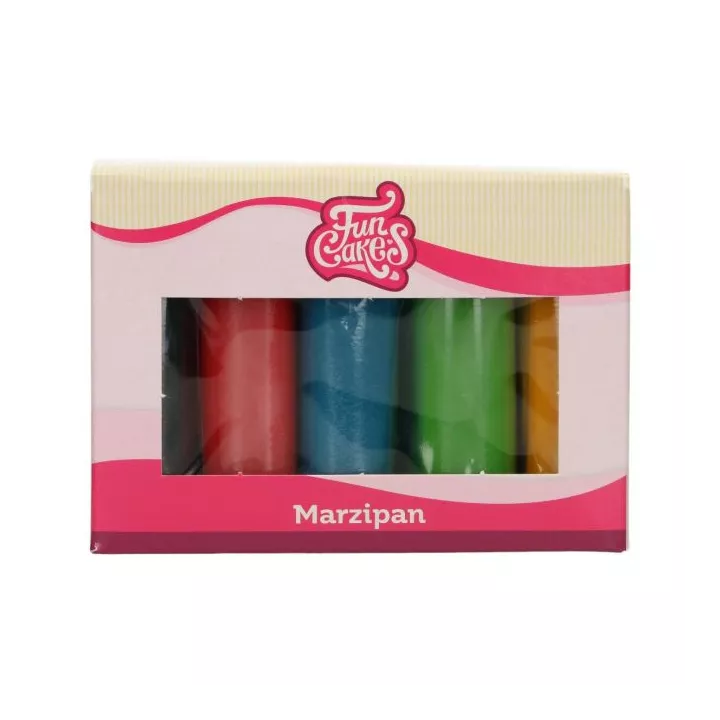 5 pâtes d'amandes couleurs primaires Funcakes