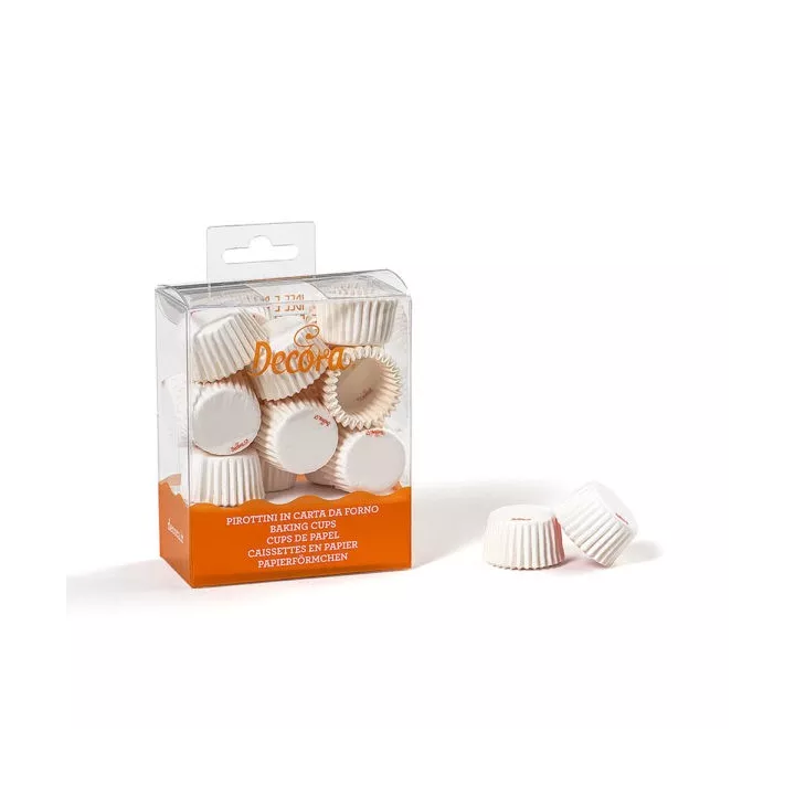200 mini caissettes blanches decora