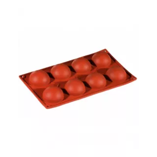 Moule 8 demi-sphères en silicone 60 mm