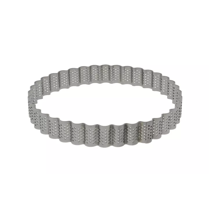 Cercle à tarte cannelé perforé 20 cm