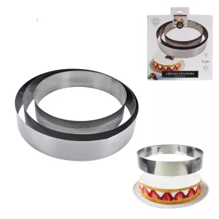 3 cercles à mousse Inox 20, 23 et 26 cm