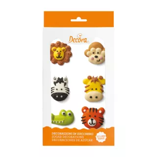 Décors en sucre animaux de la jungle