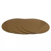 Base redonda de 16 cm em cartão dourado x 5