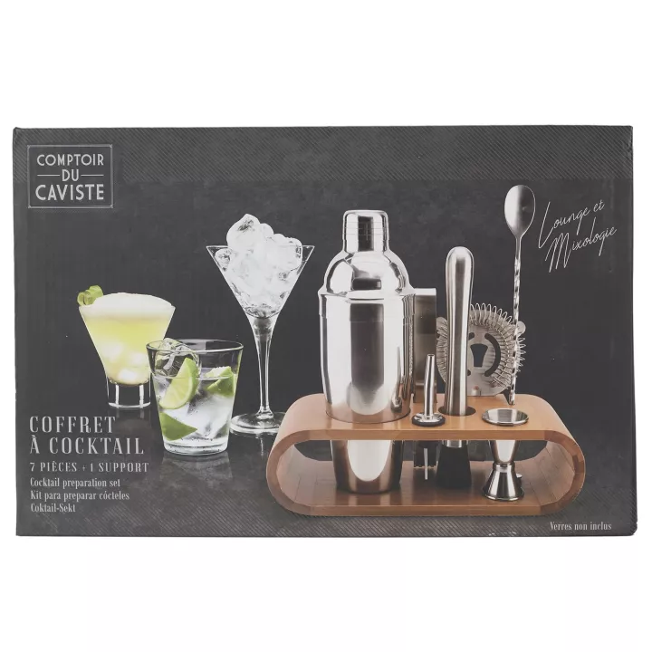 Cocktailbox mit Bambusständer