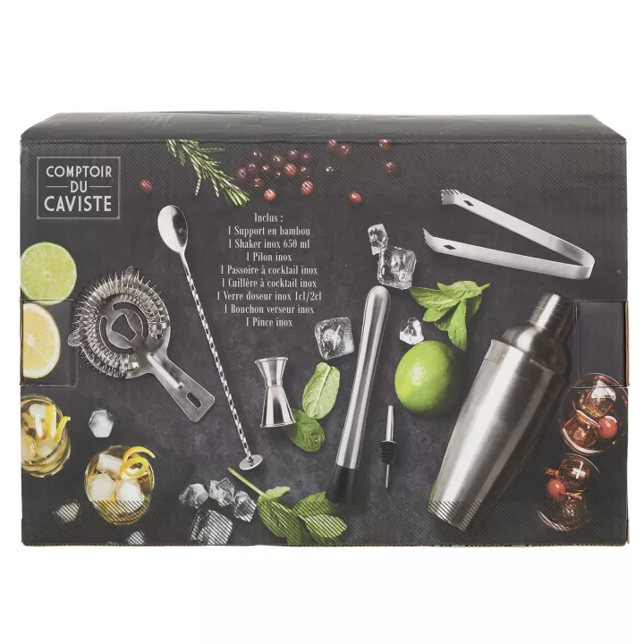 Cocktailbox mit Bambusständer