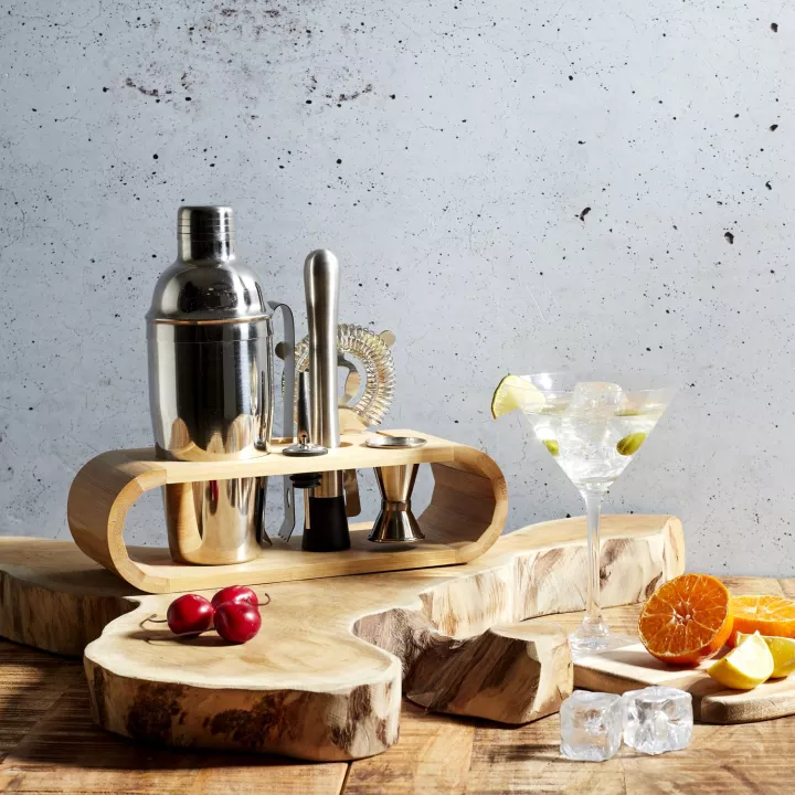 Cocktailbox mit Bambusständer