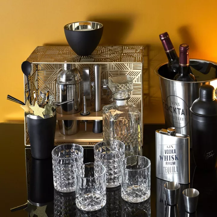 Cocktailbox mit Bambusständer
