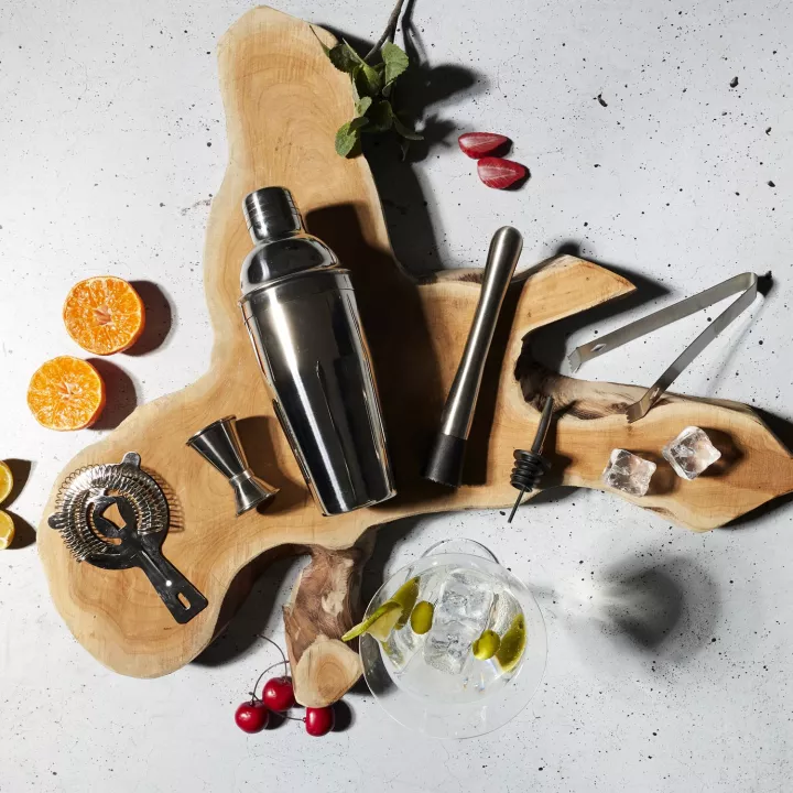 Scatola per cocktail con supporto in bambù