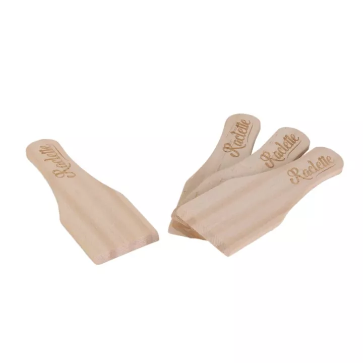 4 Spatules à raclette en bois