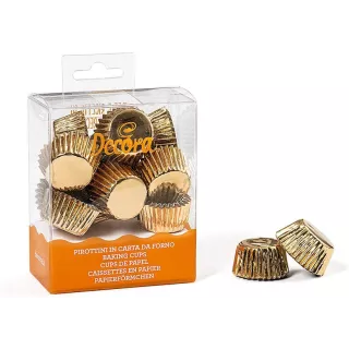 180 mini caissettes dorées decora