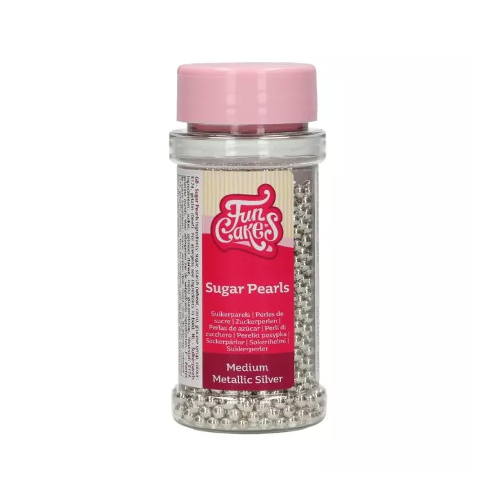 Microbilles en sucre argentées 4mm