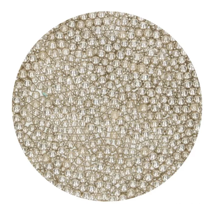 Microbilles en sucre argentées 4mm