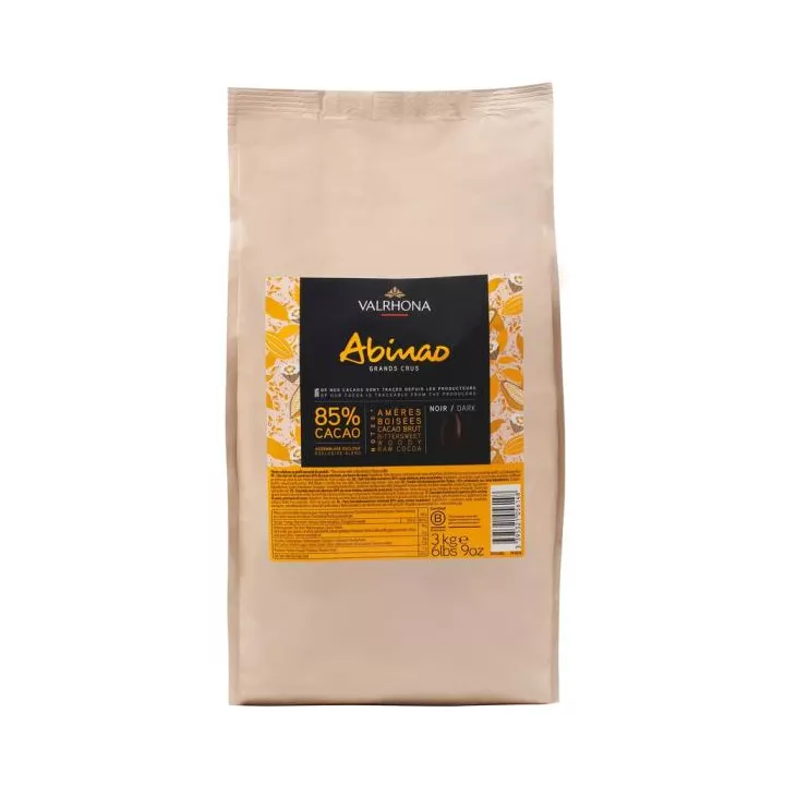 Abinao 85% - Fèves chocolat Noir Valrhona 3kg @ 