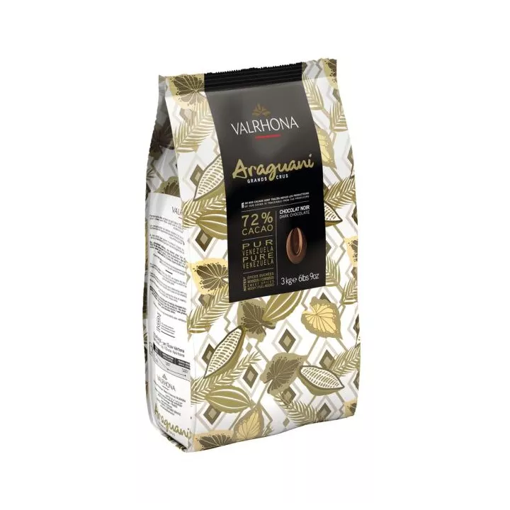 Araguani 72% - Fèves chocolat Noir Valrhona 3kg @